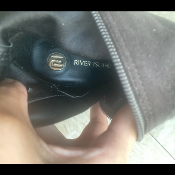 Faux suede over the knee Taupe Boots - Picture 4 of 7